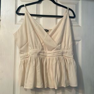 Express Flowy Cream Halter Top Sz. XL